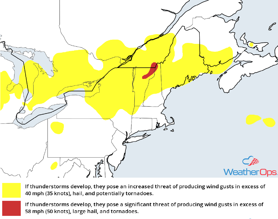 Thunderstorm Risk for Friday, May 4, 2018