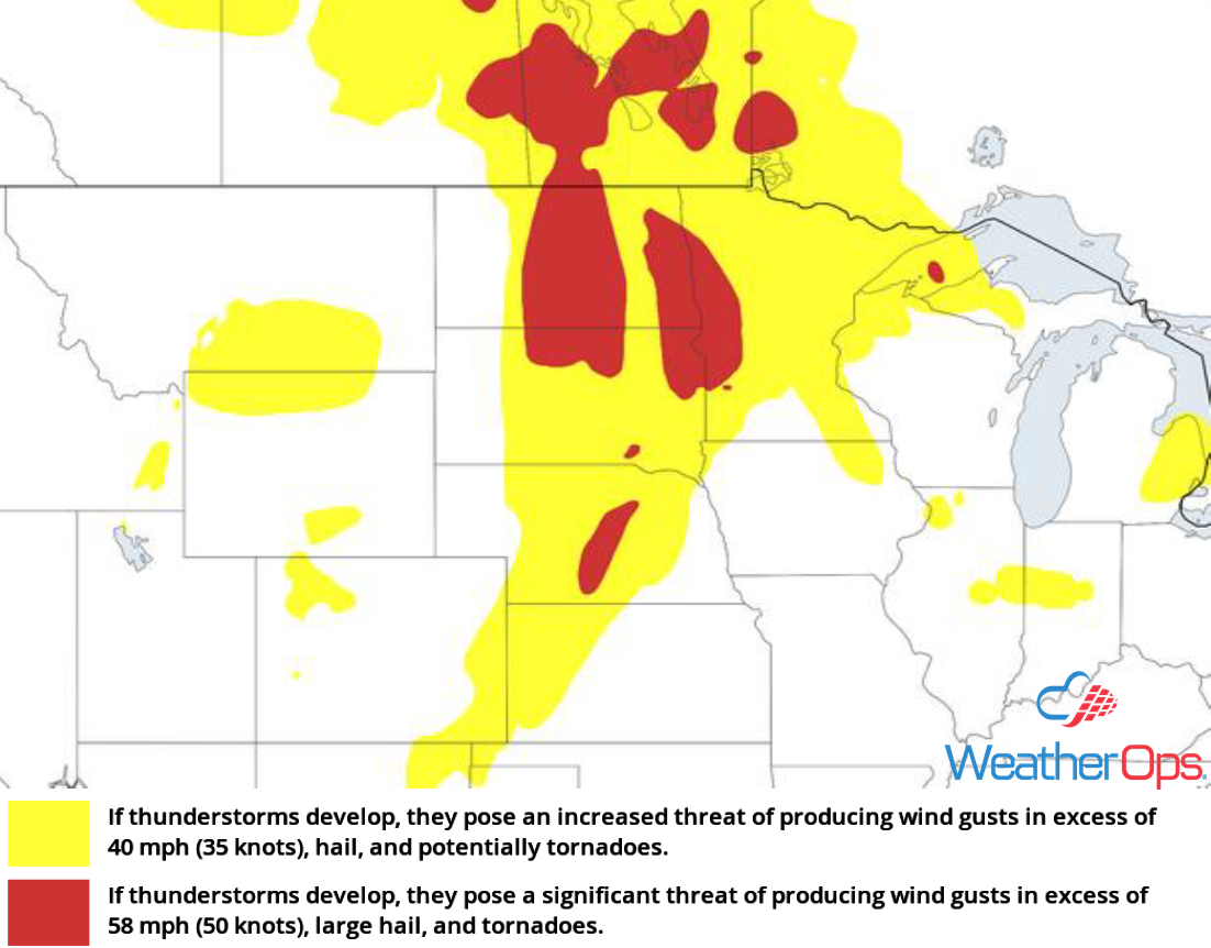Thunderstorm Risk for Friday, August 3, 2018