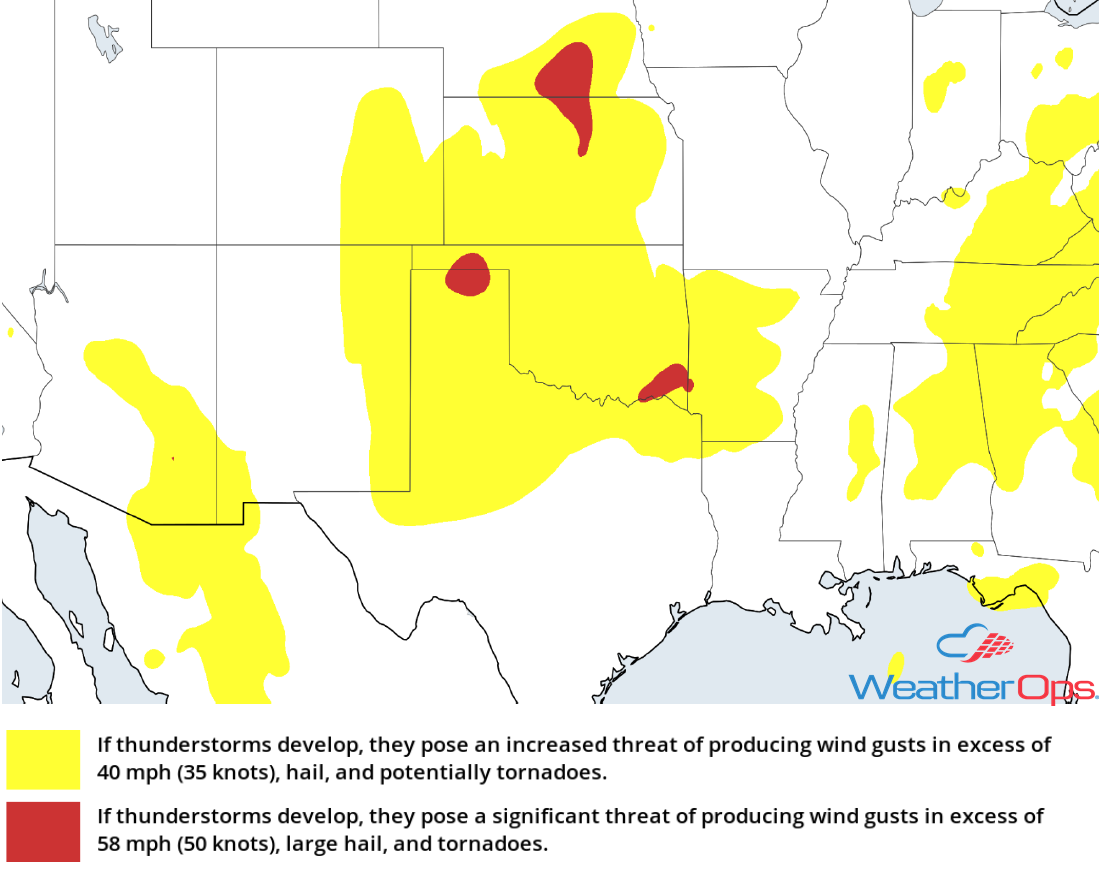 Thunderstorm Risk for Wednesday, August 8, 2018