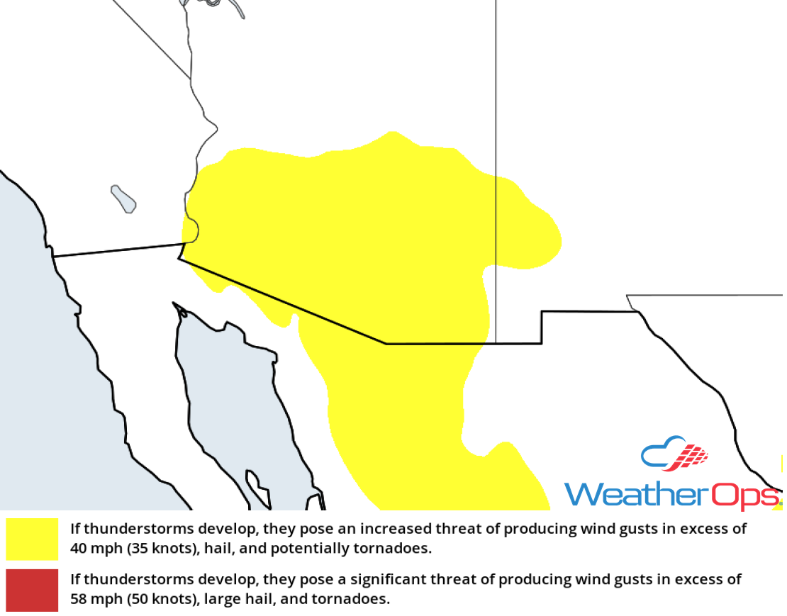Thunderstorm Risk for Monday, August 13, 2018