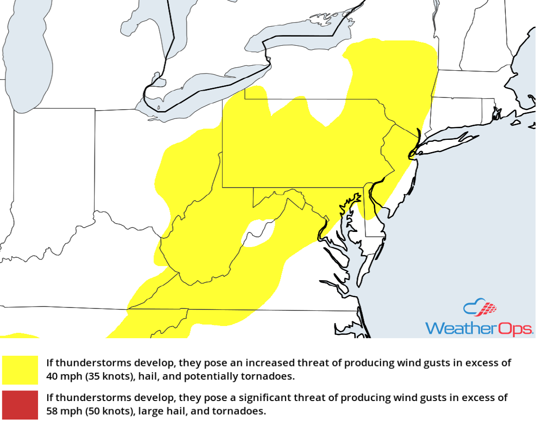 Thunderstorm Risk for Thursday, May 10, 2018