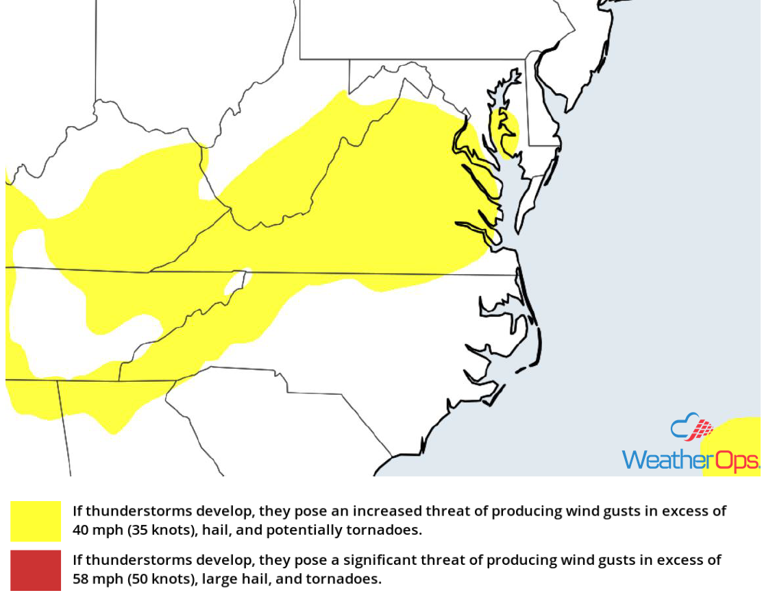 Thunderstorm Risk for Thursday, August 30, 2018