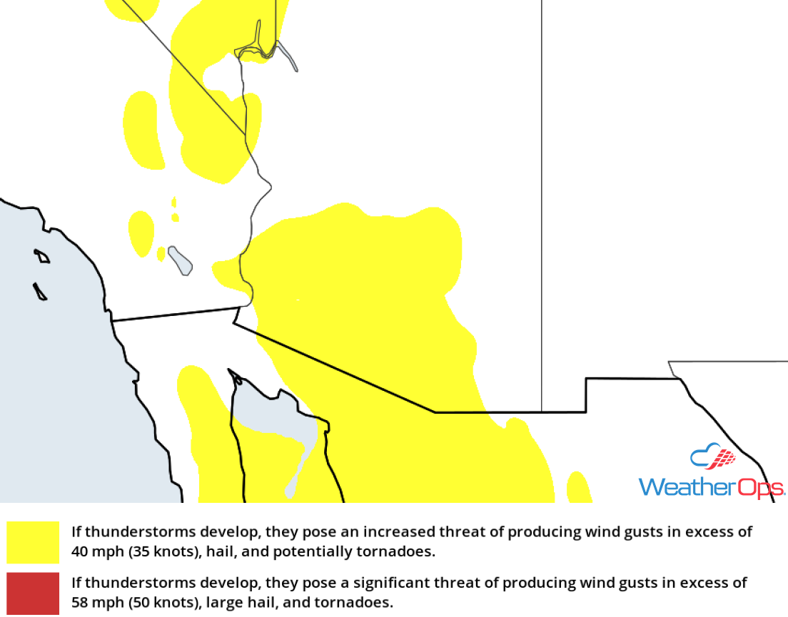 Thunderstorm Risk for Monday, October 1, 2018