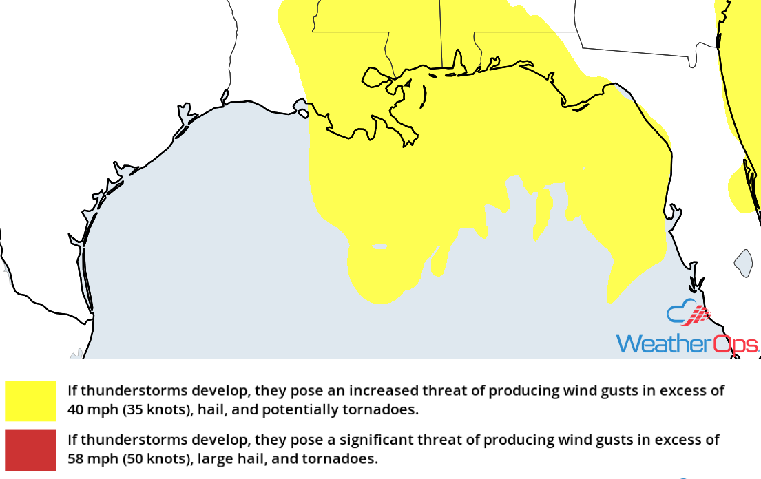 Thunderstorm Risk for Thursday, October 25, 2018