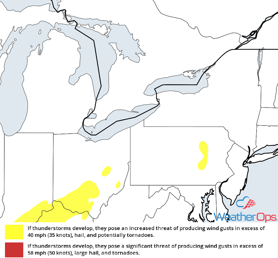 Thunderstorm Risk for Thursday, November 1, 2018