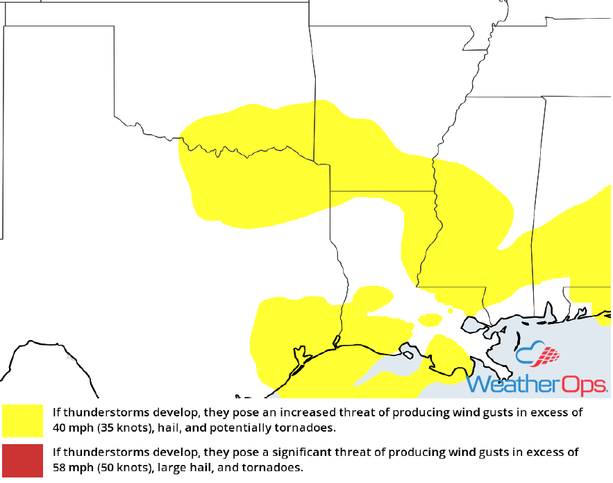 Thunderstorm Risk for Tuesday, November 6, 2018