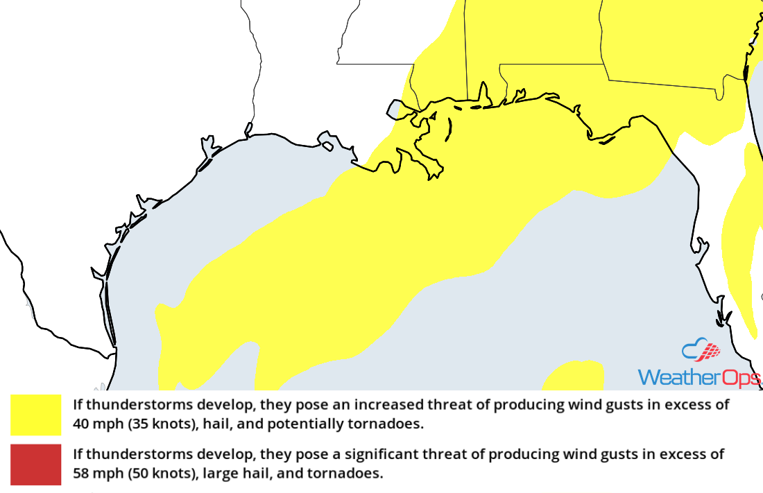 Thunderstorm Risk for Friday, December 28, 2018