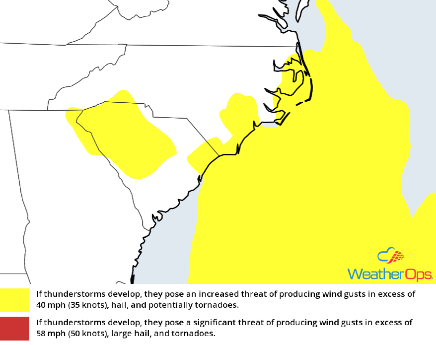 Thunderstorm Potential For Tuesday, April 24, 2018