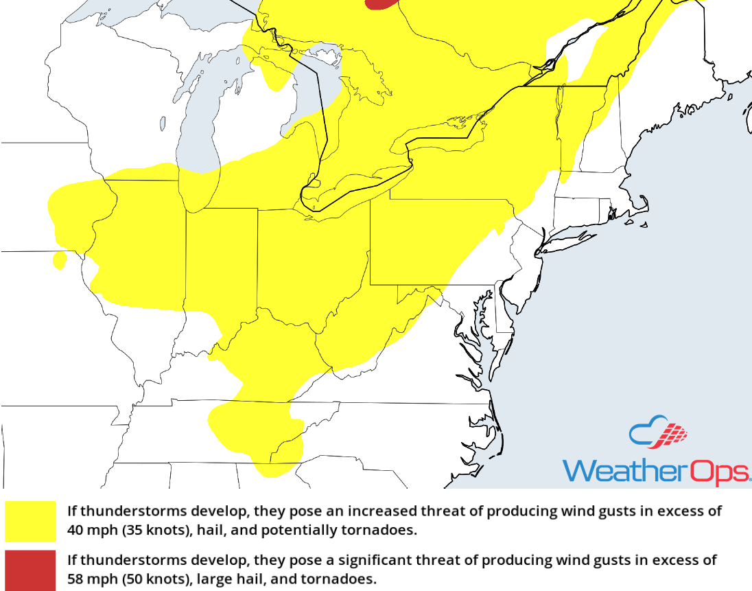 Thunderstorm Risk for Thursday, July 5, 2018