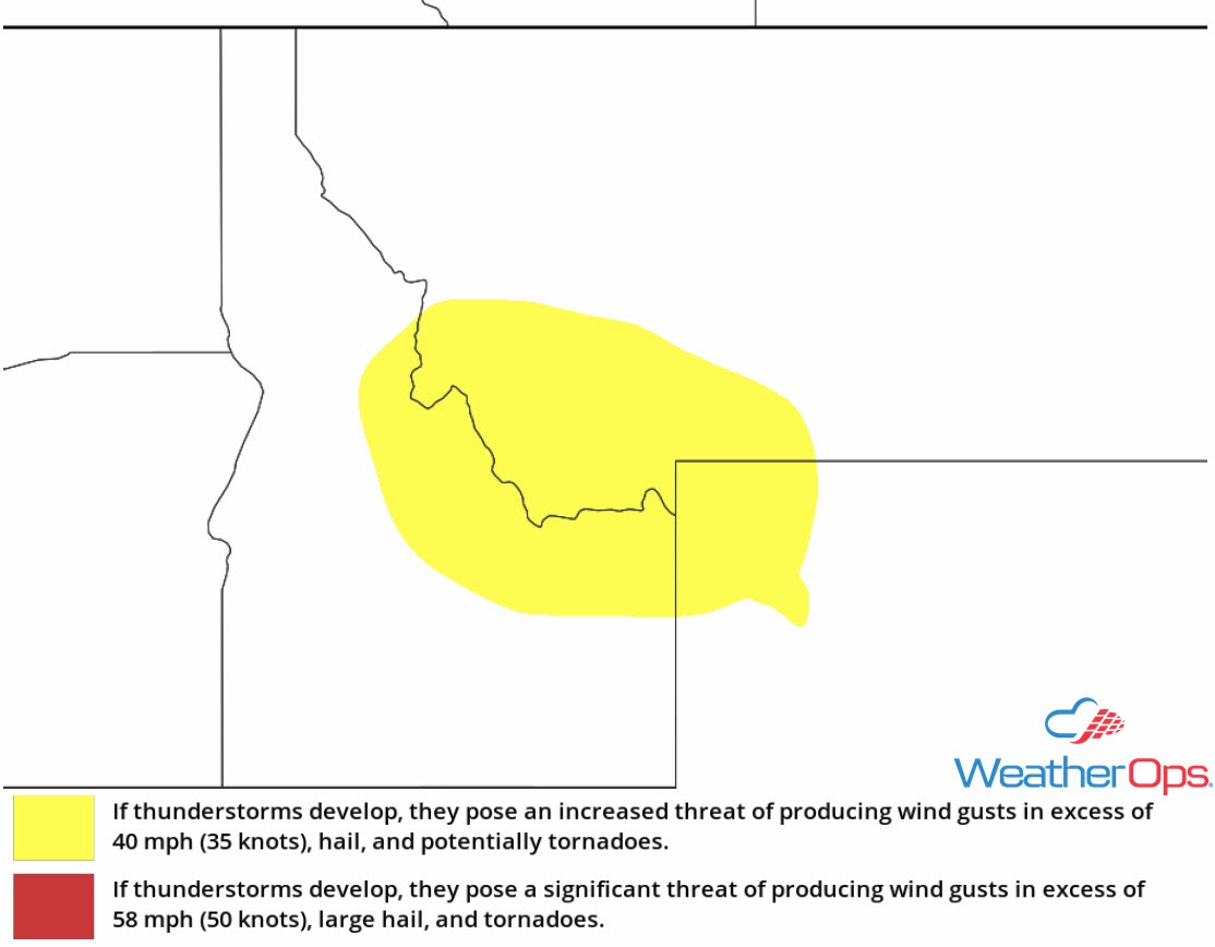Thunderstorm Risk for Monday, August 20, 2018