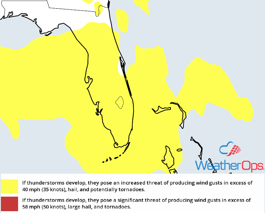 Thunderstorm Risk for Monday, July 23, 2018
