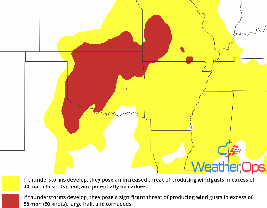 Thunderstorm Risk for Friday, May 25, 2018