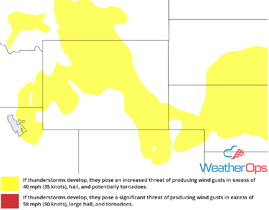 Thunderstorm Risk for Monday, June 18, 2018