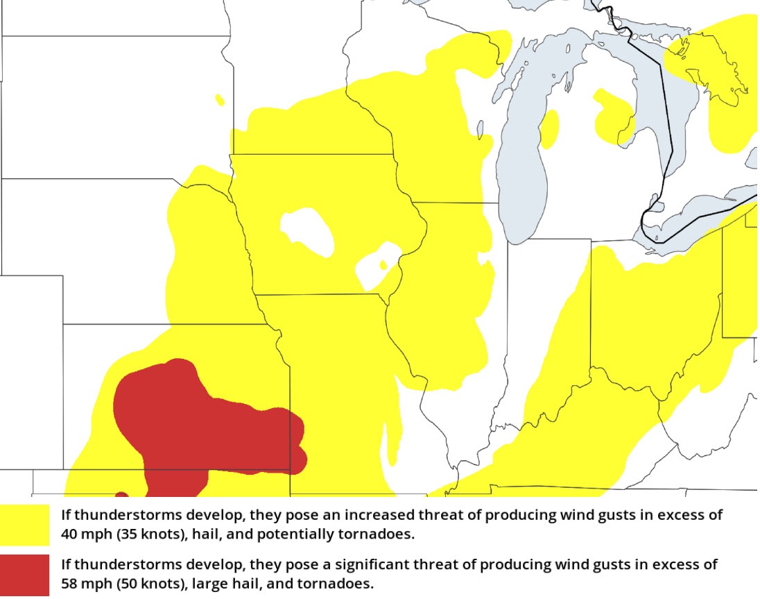 Thunderstorm Risk for Thursday, August 16, 2018