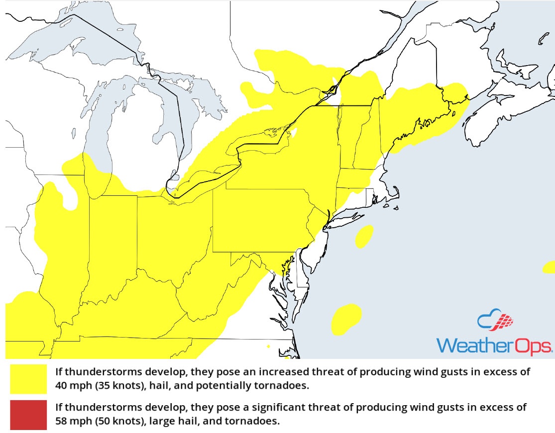 Thunderstorm Risk for Friday, August 17, 2018