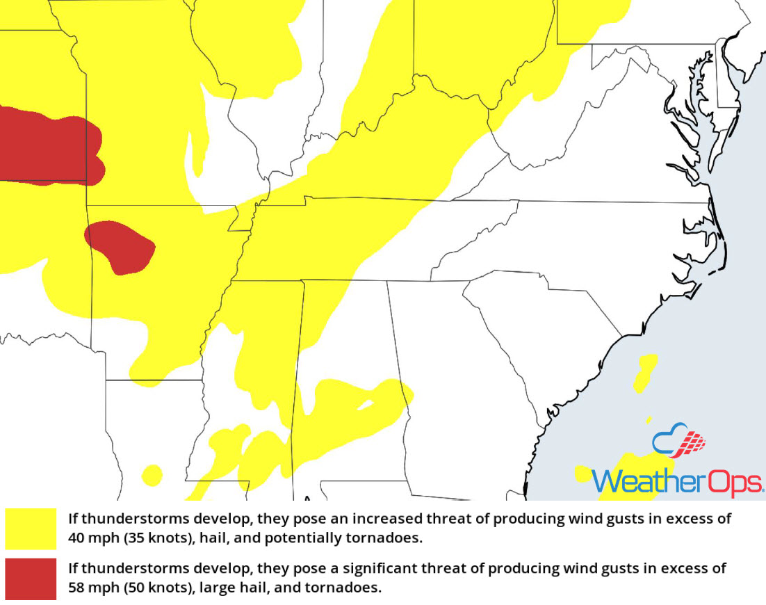 Thunderstorm Risk for Thursday, August 16, 2018