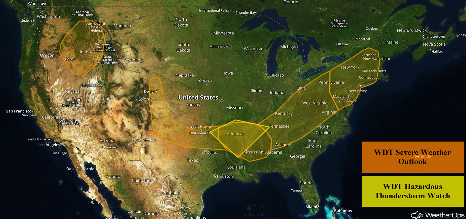 US Hazards for Friday, August 17, 2018