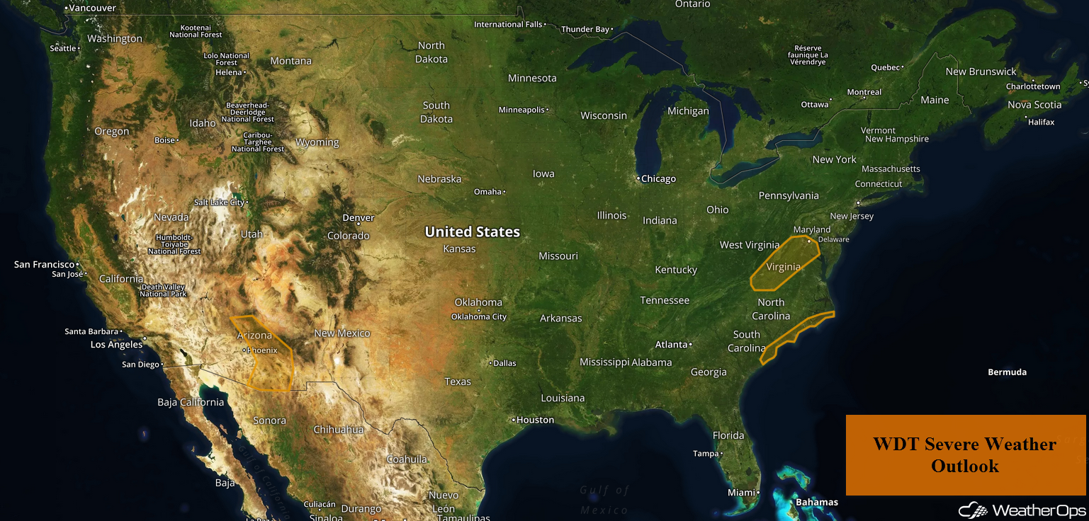US Hazards Monday, August 13, 2018