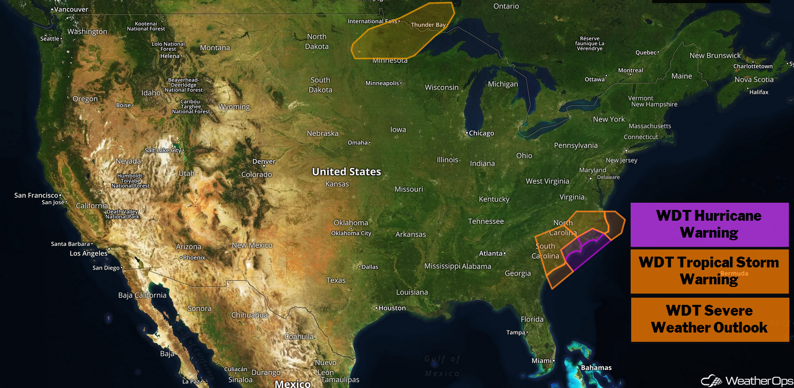 US Hazards Friday, September 14, 2018