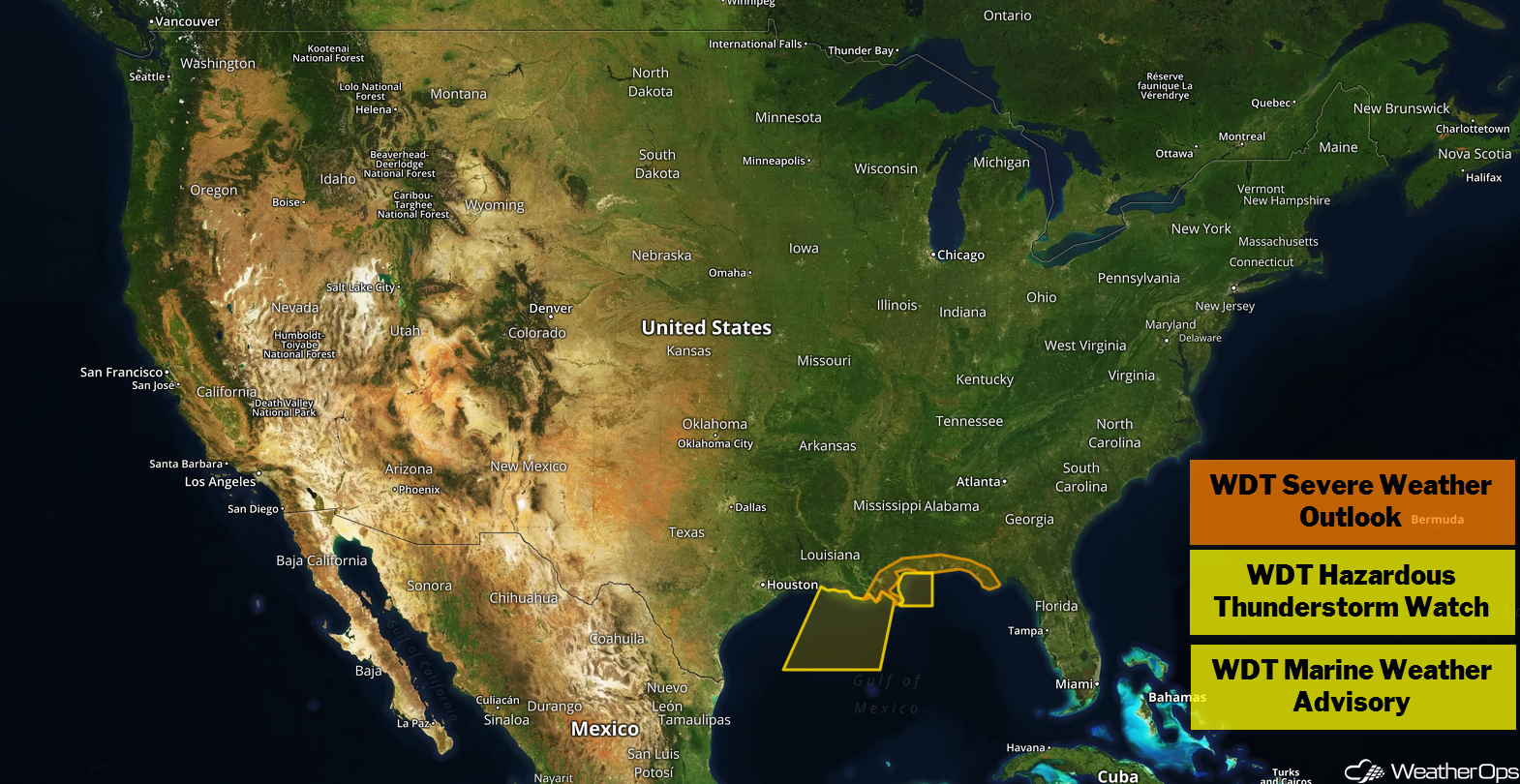 US Hazards Thursday, October 25, 2018