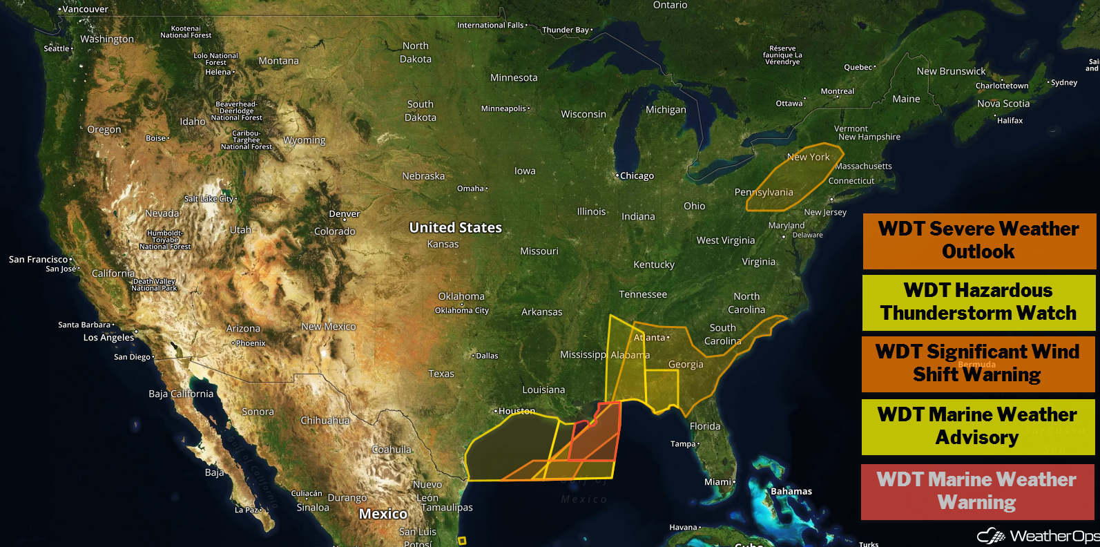 US Hazards Thursday, November 1, 2018
