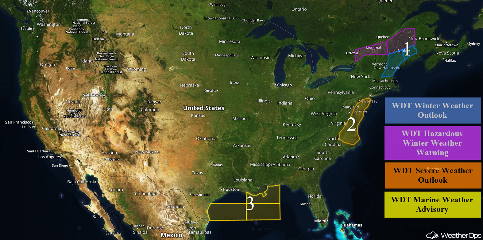 US Hazards Tuesday, January 23, 2018