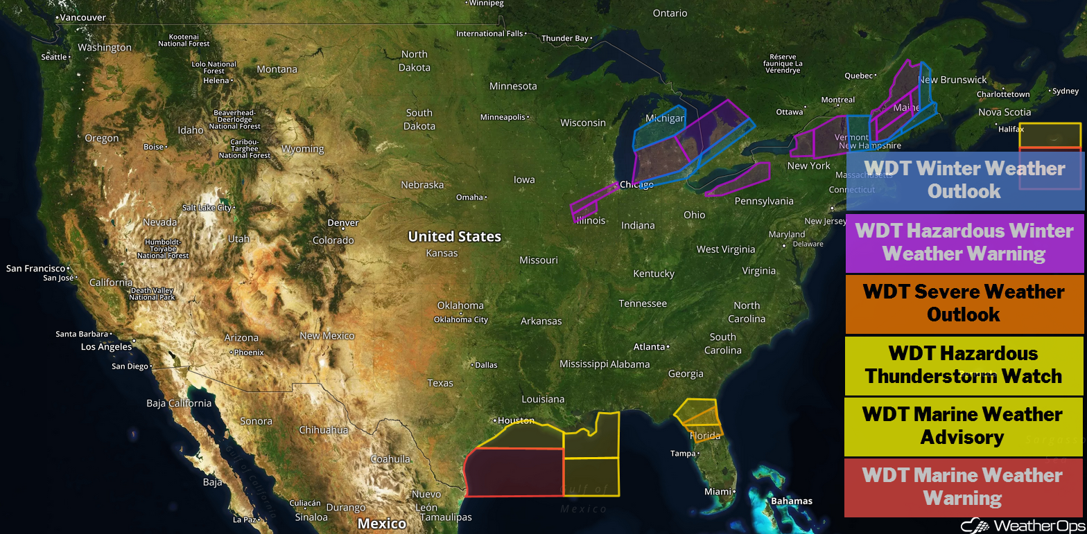 US Hazards Monday, November 26, 2018