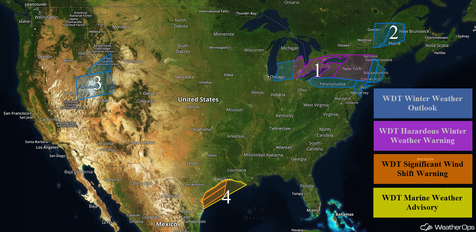 US Hazards for Thursday, March 1, 2018