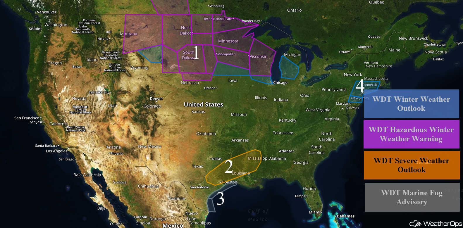 US Hazards Monday, March 5, 2018