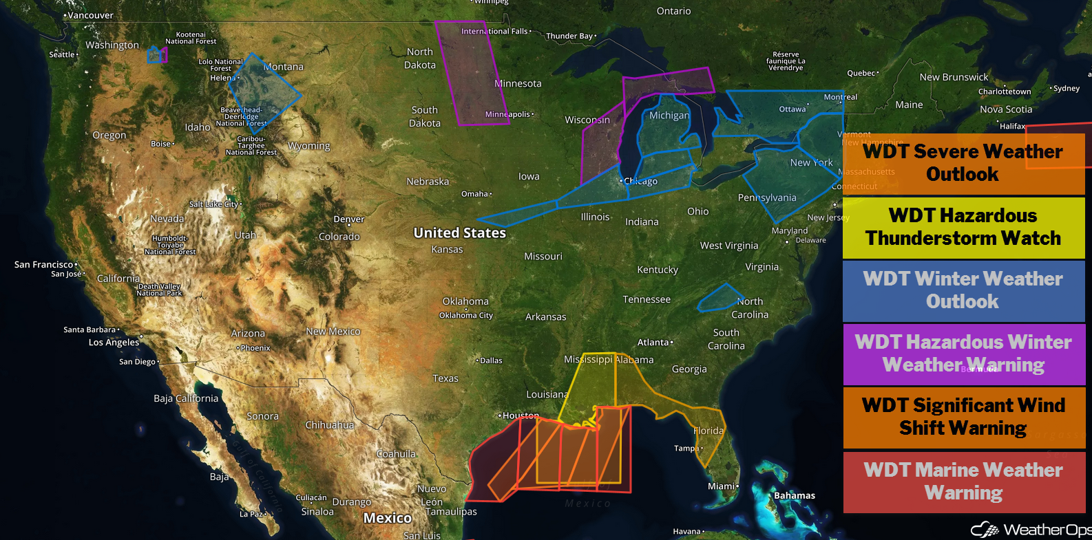 US Hazards Wednesday, January 23, 2019