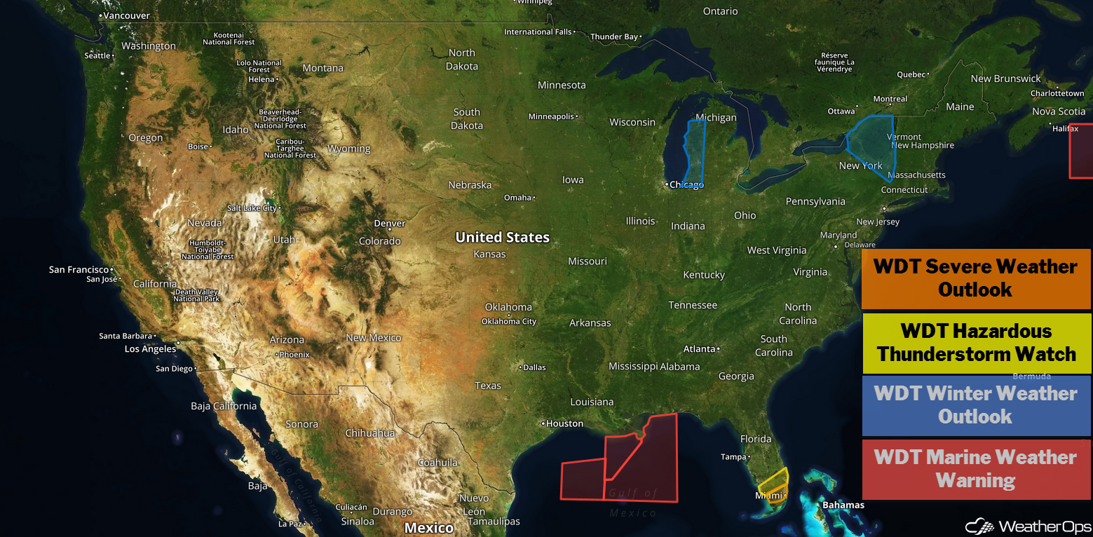 US Hazards Thursday, January 24, 2019
