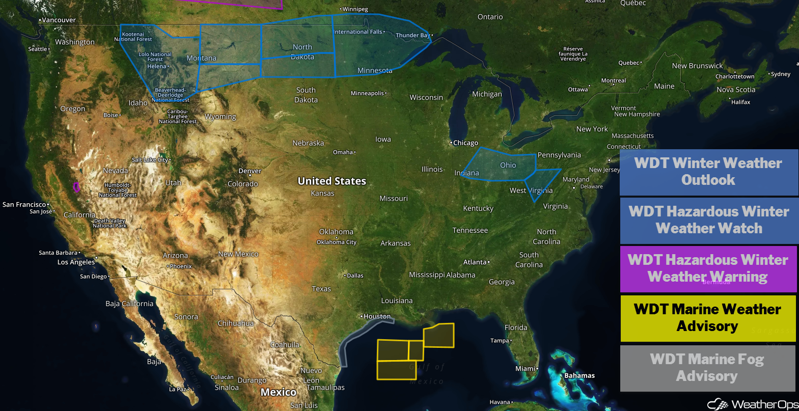 US Hazards Friday, February 1, 2019