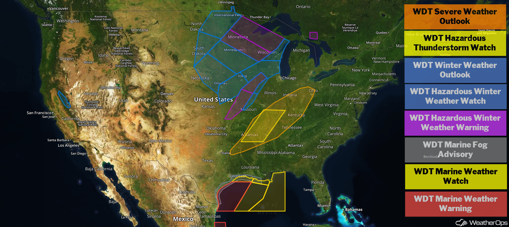 US Hazards Thursday, February 7, 2019
