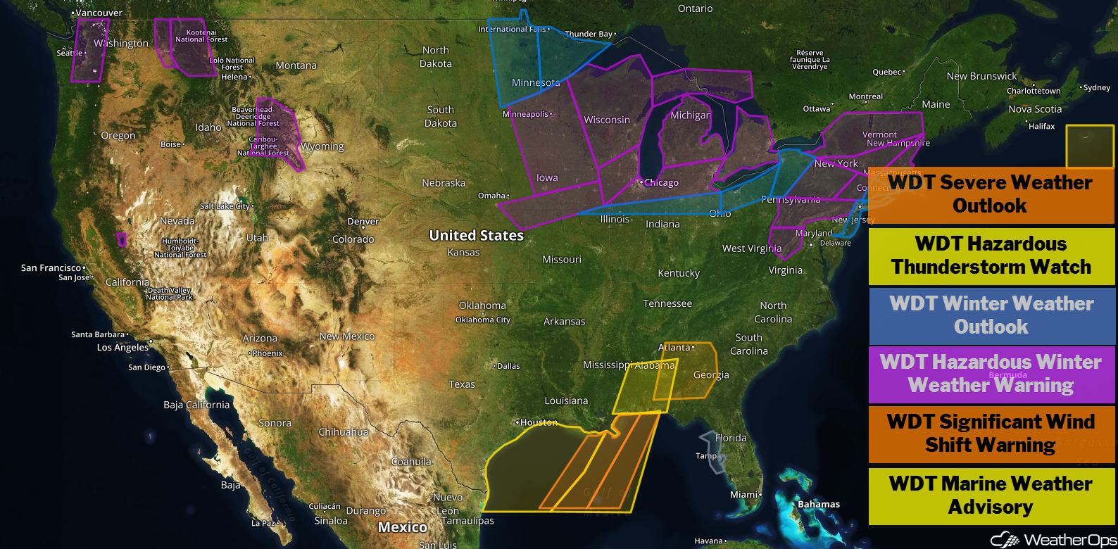 US Hazards Tuesday, February 12, 2019