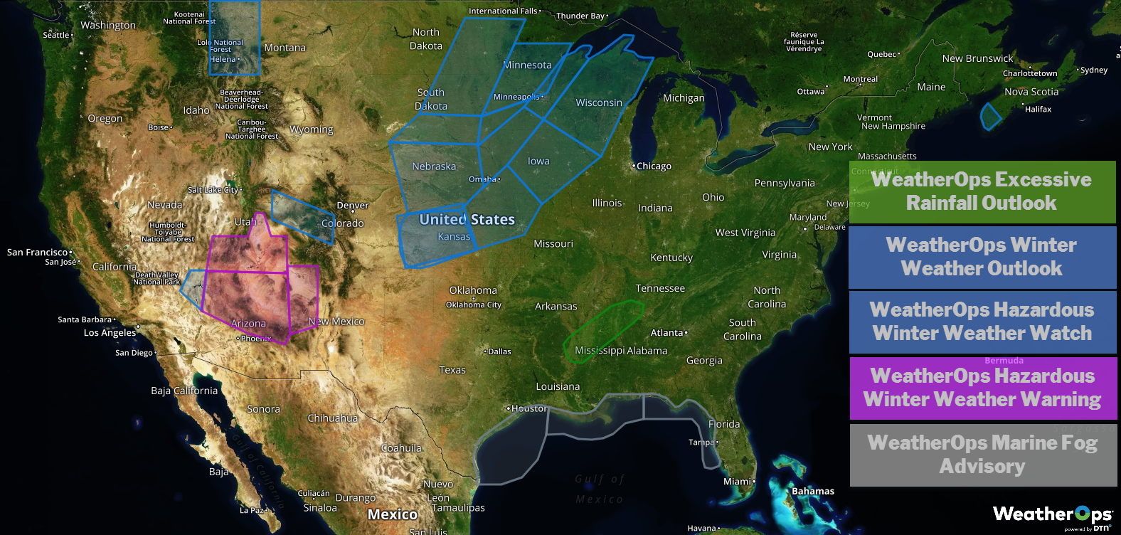 US Hazards Thursday, February 21, 2019