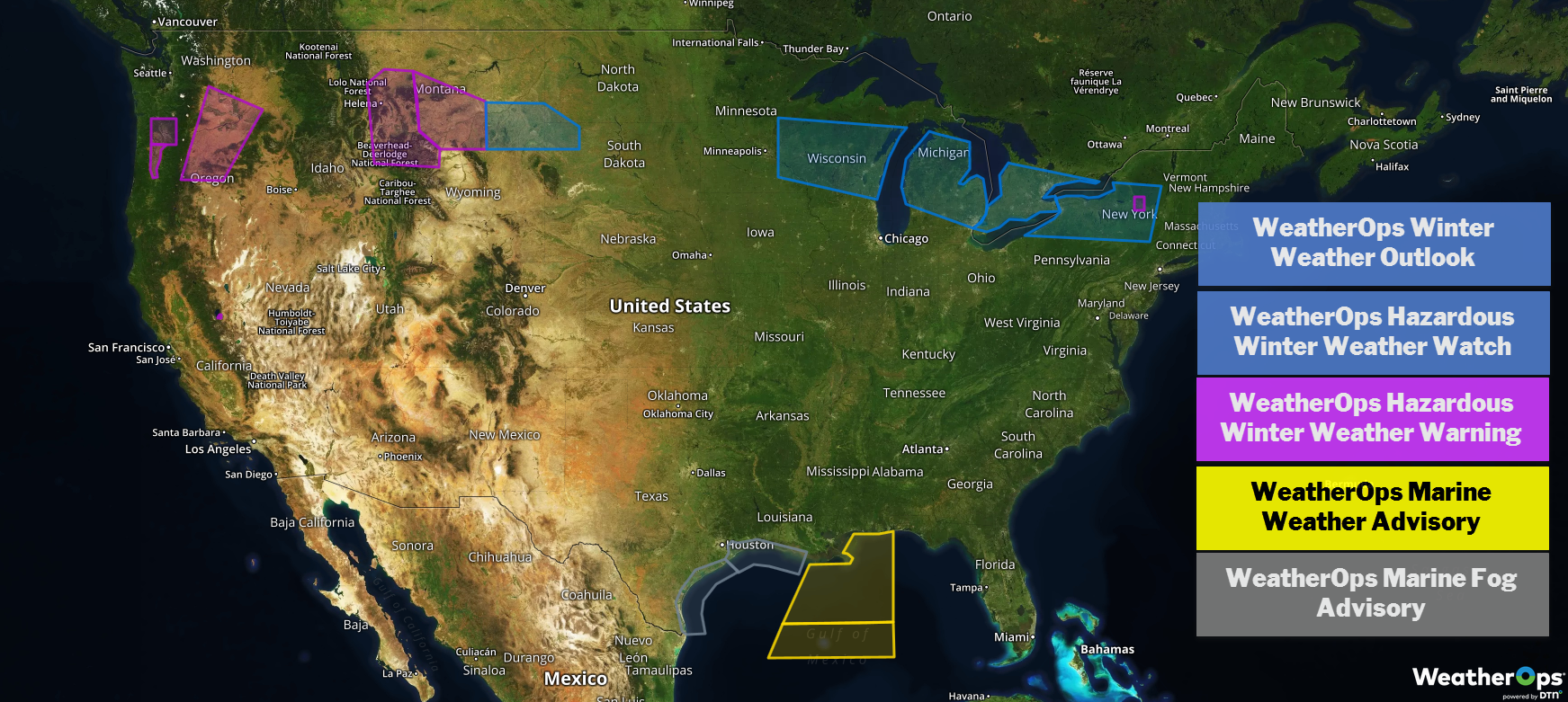 US Hazards Monday, February 25, 2019