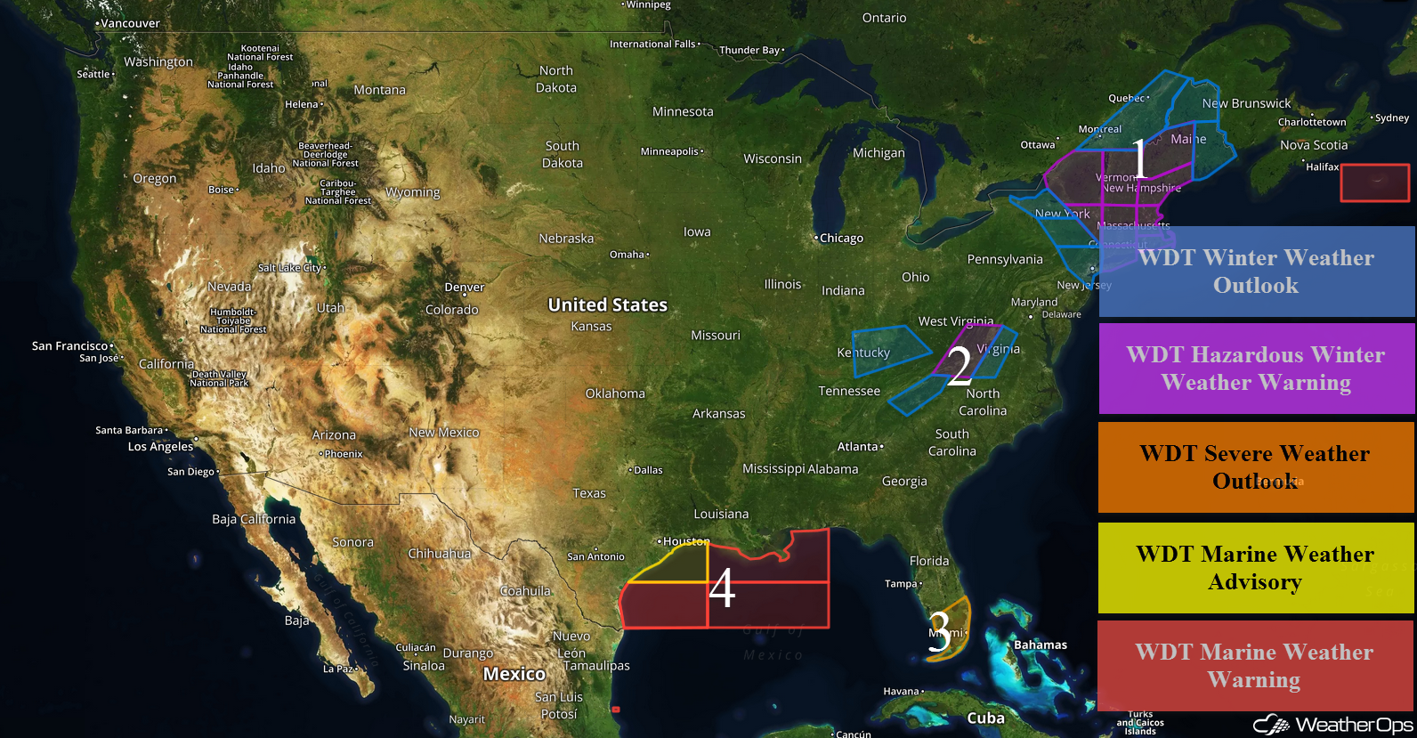 US Hazards Monday, March 12, 2018