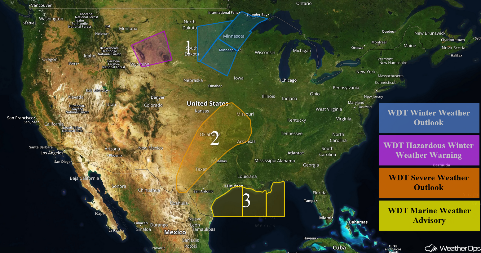 US Hazards Monday, March 26, 2018