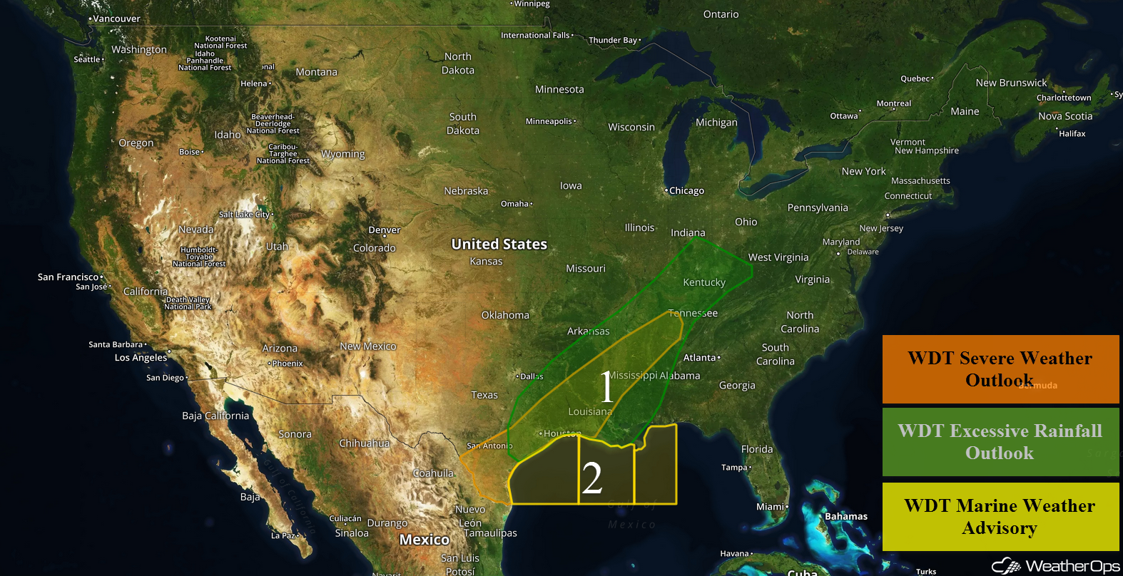 US Hazards Wednesday, March 28, 2018