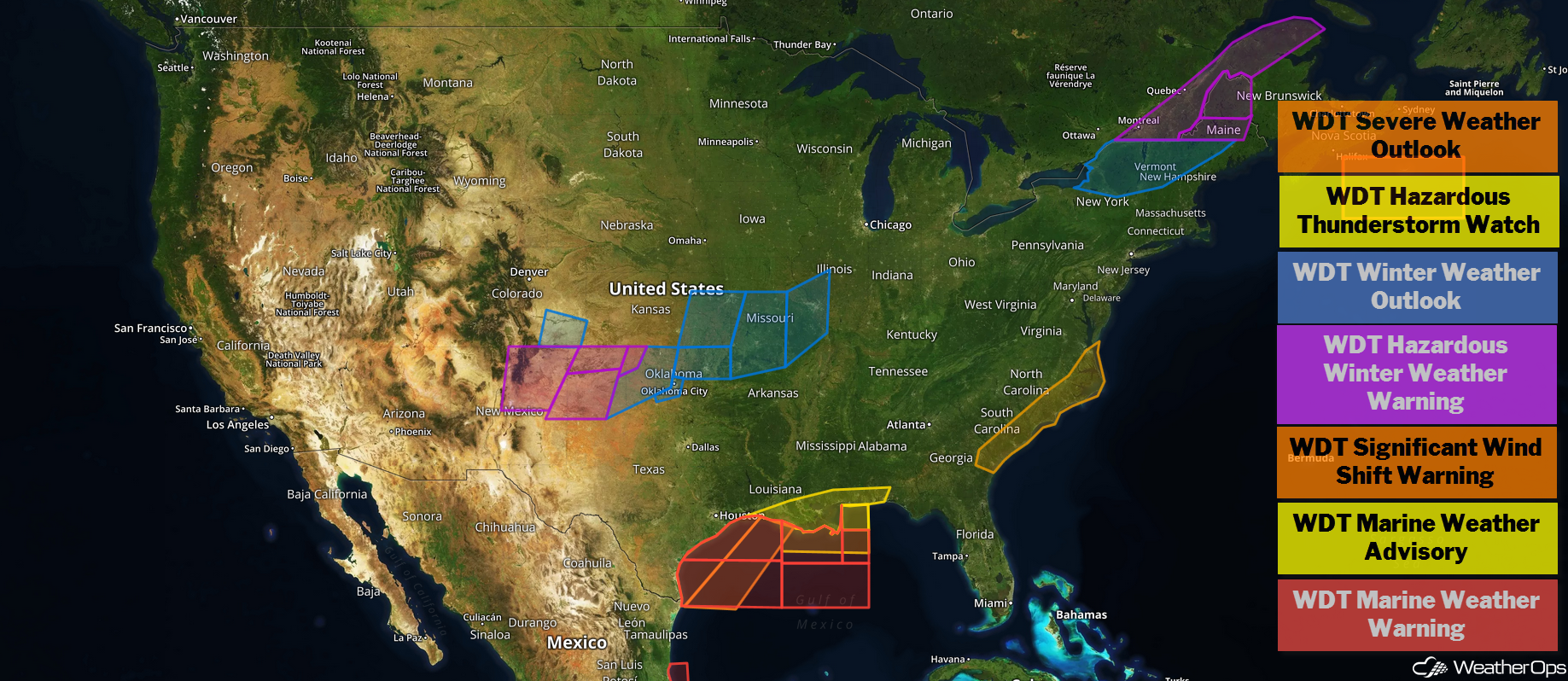 US Hazards Monday, November 12, 2018