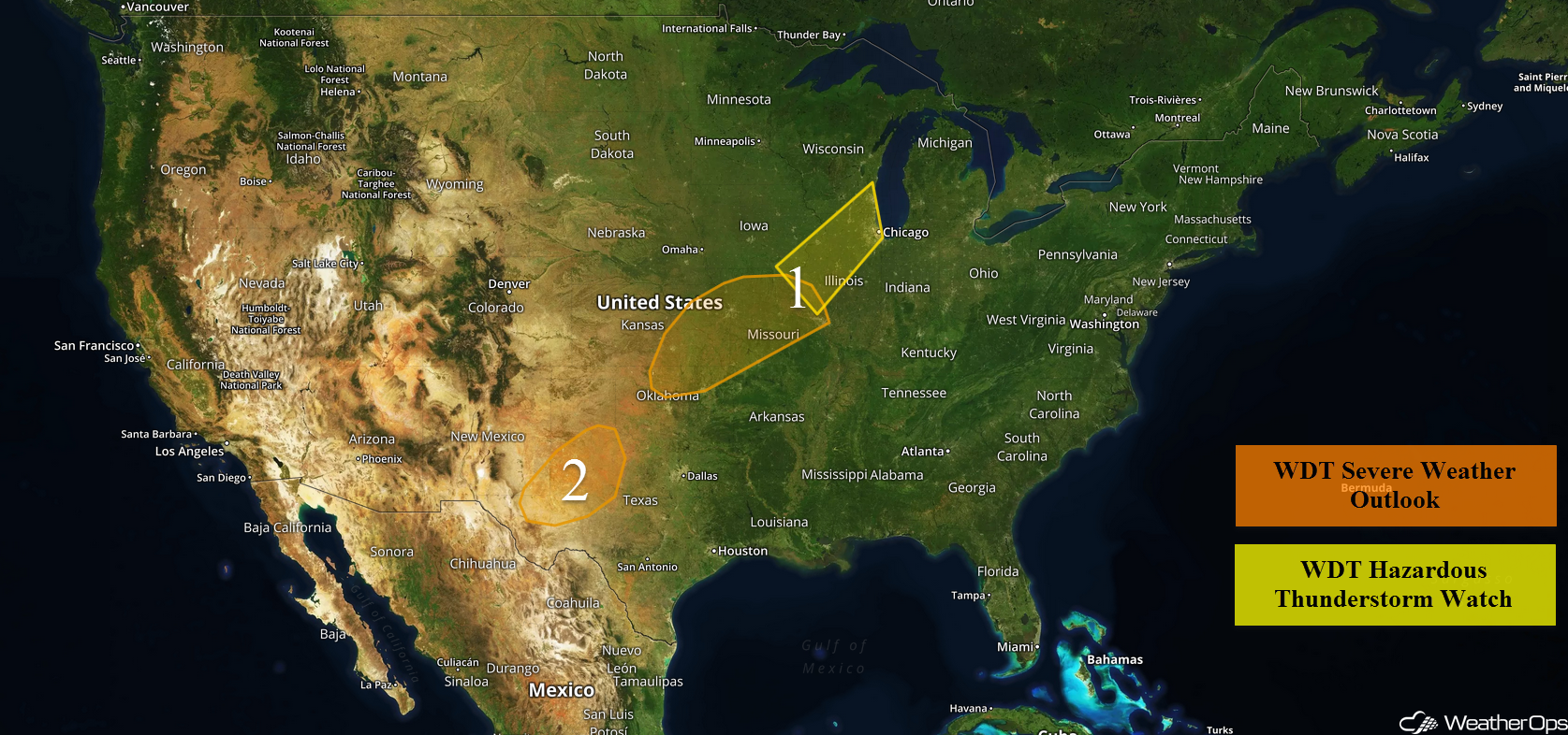 National Weather Summary for Wednesday, November 2, 2016