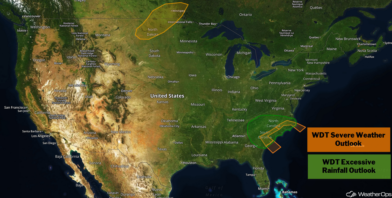 National Weather Summary for Wednesday, September 12, 2018