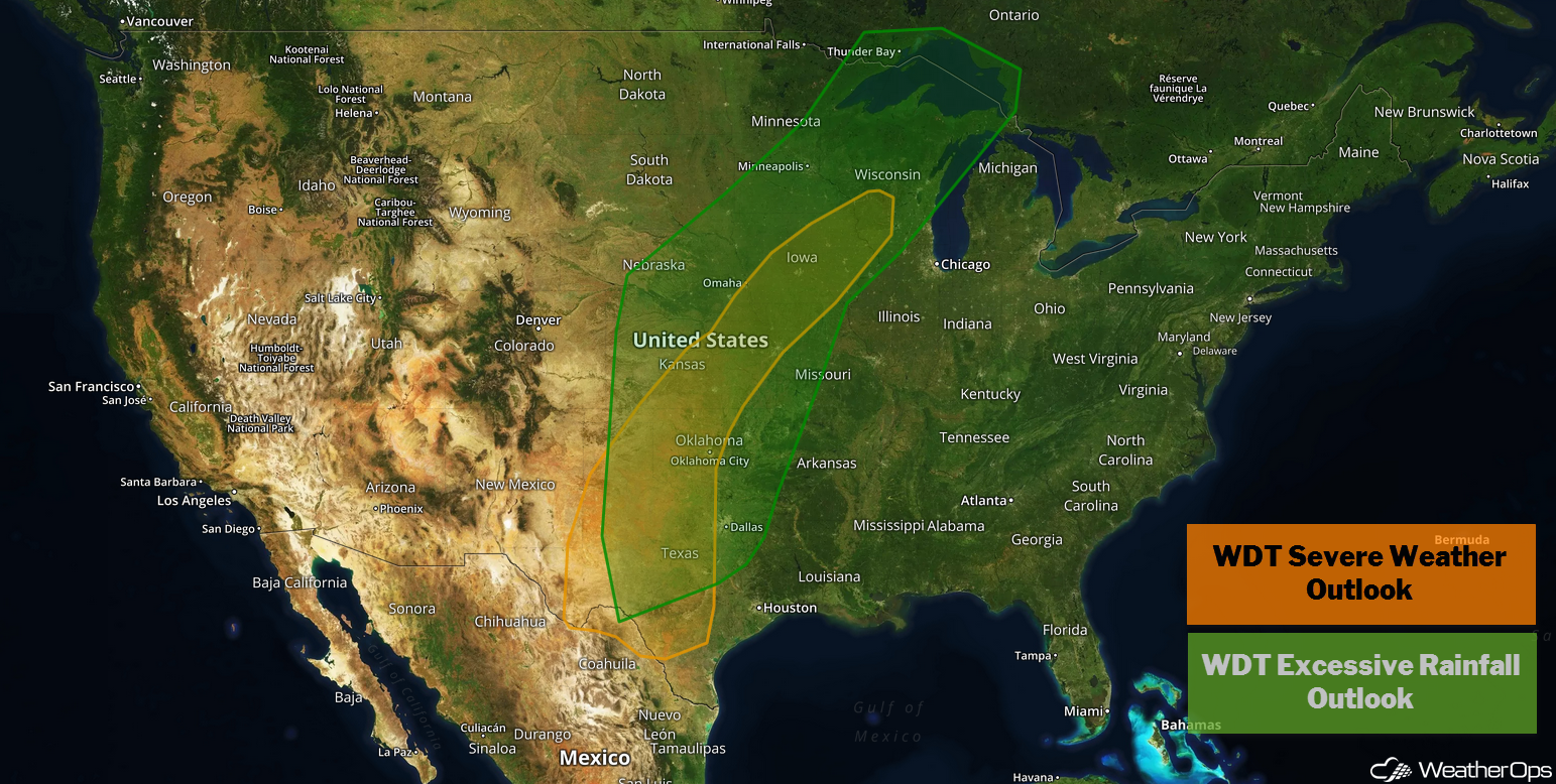 National Weather Summary for Monday, October 8, 2018